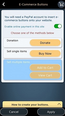 Paypal düğmeleri güvenli bir çevrimiçi ödeme çözümü kurmanıza olanak tanır.